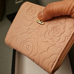 New FASHION Blush Floral Embossed Wallet